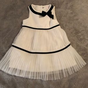 Janie & Jack White Dress with Black Trim